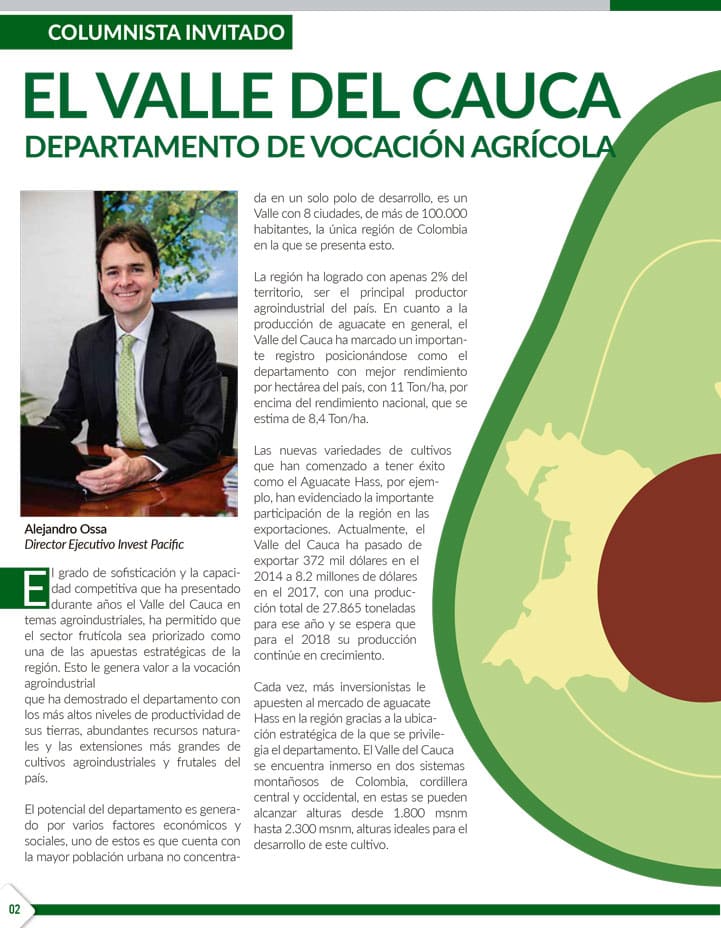 El Valle del Cauca departamento de vocación agrícola, Invest Pacific